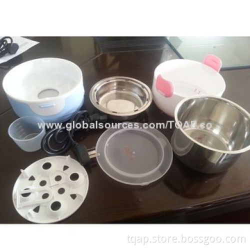 Portable Food Warmer Electric Rice Cooker with Spoon and Egg Holder